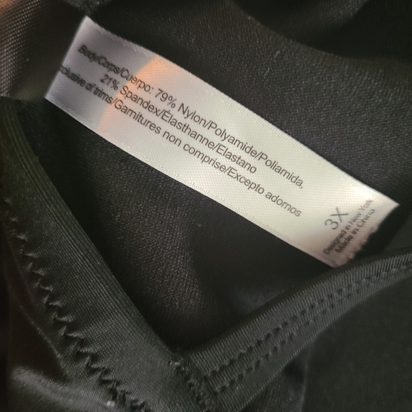 Adore Me Black Adjustable StrapTankini Swim Top in Size 3X - Picture 5 of 6